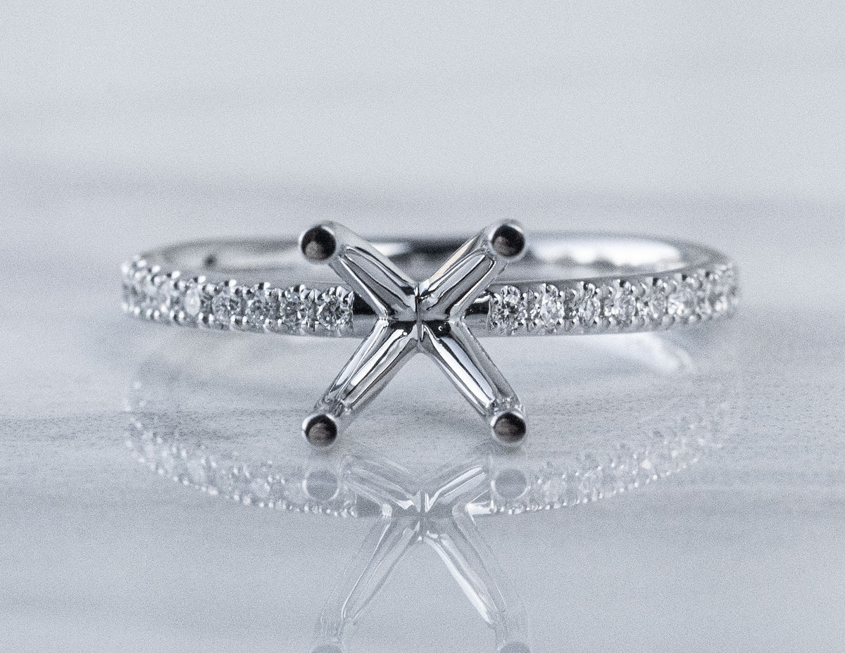 1/5ct. t.w. Diamond Engagement Ring in 14K White Gold