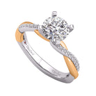 1/10ct. t.w. Diamond Engagement Ring in 14K White and Yellow Gold