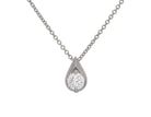 1/4ct. Newborn Lab Created Diamond Teardrop Solitaire Necklace in 14K White Gold