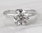 2 1/2ct. Round Cut Solitaire Newborn Lab Created Diamond Engagement Ring in 14K White Gold