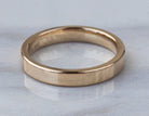 3mm Plain Flat Wedding Ring in 14K Yellow Gold