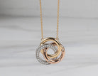 1/4ct. t.w. Diamond Linked Circle Pendant in 14K Yellow Gold, White Gold, & Rose Gold