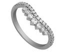 2/5ct. t.w. Chevron Diamond Anniversary Ring in 14K White Gold