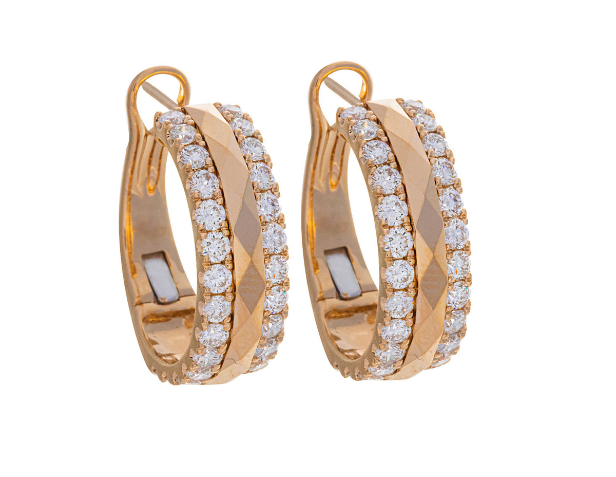 1 2/5ct. t.w. Diamond Hoop Earrings in 14K Yellow Gold