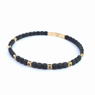 1/4ct. t.w. Black Diamond Bangle Bracelet in Titanium and 14K Yellow Gold