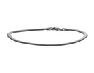 7.5" Diamond Cut Flat Oval Snake Chain Bracelet in Sterling Silver
