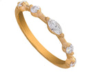 1/3ct. t.w. Round and Marquise Cut Newborn Lab Created Diamond Fashion Ring in 14K Yellow Gold