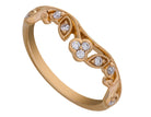 1/8ct. t.w. Leafy Diamond Wedding Ring in 14K Yellow Gold