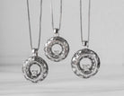 .04ct. Diamond Puffed Pendant in Sterling Silver
