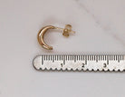 5.3x11mm Polished Curved Earrings in 14K Yellow Gold