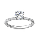 1/5ct. t.w. Round Cut Diamond Engagement Ring in 14K White Gold