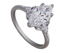1/3ct. t.w. Marquise Cut Newborn Lab Created Diamond Engagement Ring in 14K White Gold