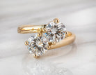 3ct. t.w. 2-Stone Round Cut Newborn Lab Created Diamond Ring in 14K Yellow Gold