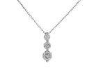 3/4ct. t.w. 3-Stone Diamond Pendant in 14K White Gold