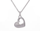 .01ct. Diamond Heart Pendant in Sterling Silver