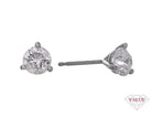 3/4ct. t.w. Martini 3-Prong Diamond Stud Earrings in 14K White Gold