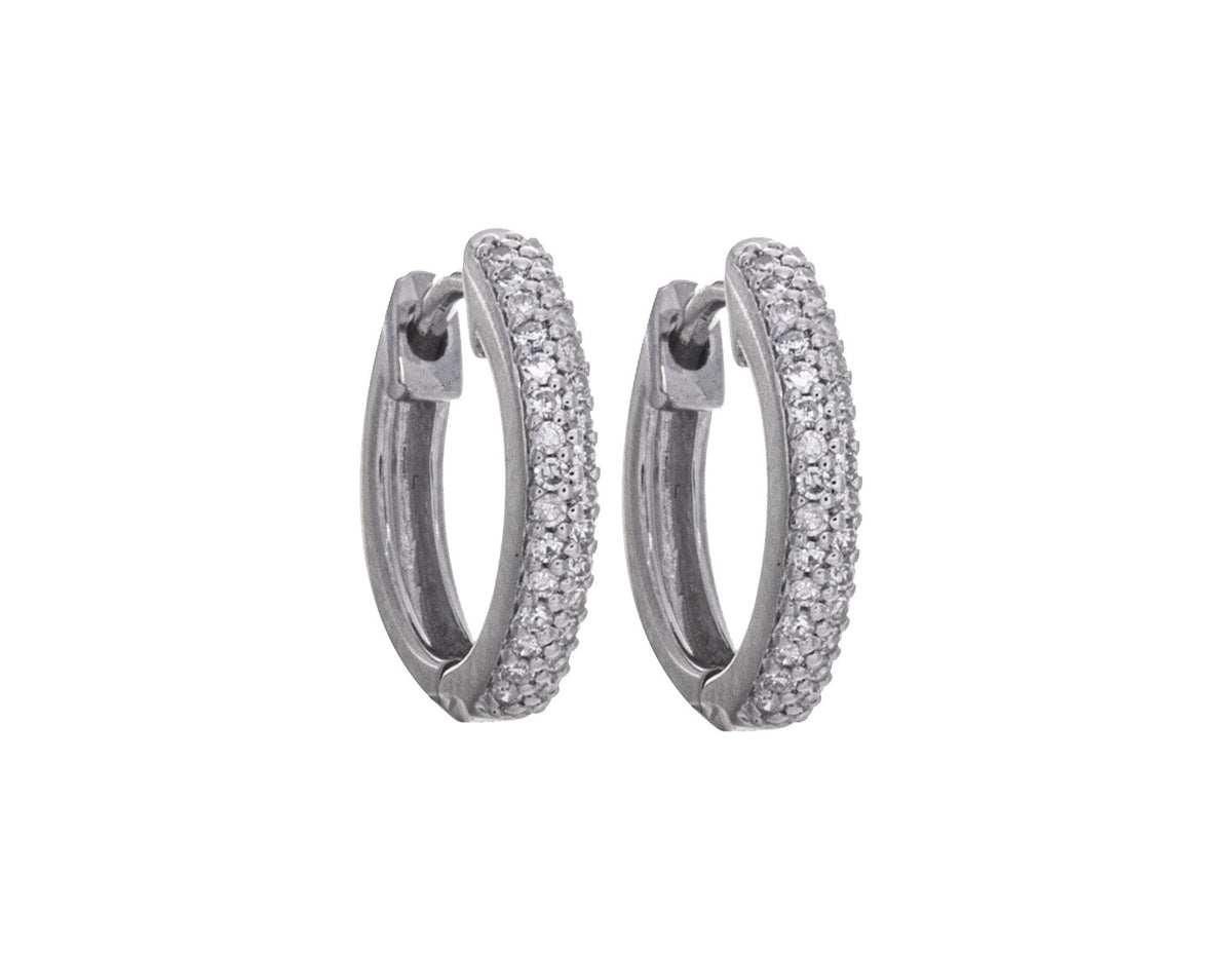 1/5ct. t.w. Diamond Hoop Earrings in Sterling Silver