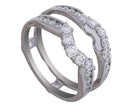 3/4ct. t.w. Diamond Wedding Guard Ring in 14K White Gold