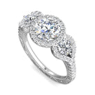 1 1/8ct. t.w. Round Diamond Engagement Ring in 14K White Gold