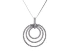 7/8ct. t.w. Diamond Three Circle Pendant in 14K White Gold