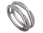 1/3ct. t.w. Diamond Crossover Wedding Guard Ring in 14K White Gold