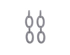 1/14ct. t.w. Diamond Drop Hoop Earrings in Sterling Silver
