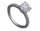 2 1/2ct. t.w. Round Cut Newborn Lab Created Diamond Engagement Ring in 14K White Gold