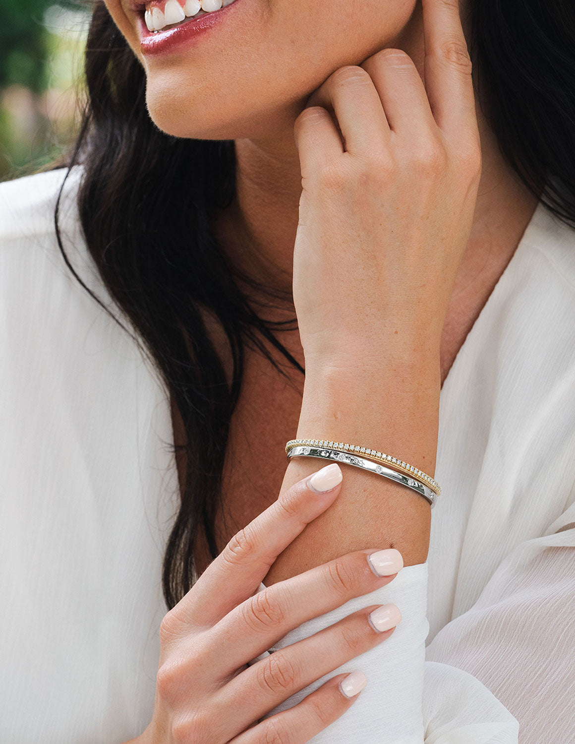 1/3ct. t.w. Diamond Bangle Bracelet in 14K White Gold