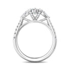 1/8ct. t.w. Oval Cut Diamond Engagement Ring in 14K White Gold