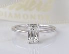 1.09ct. Kessler Emerald Cut Solitaire Engagement Ring in 14K White Gold