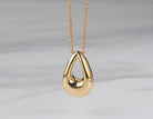Plain Drop Pendant in 14K Yellow Gold