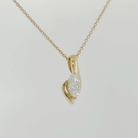 2/5ct. Marquise Lab Grown Diamond Solitaire Pendant in 14K Yellow Gold