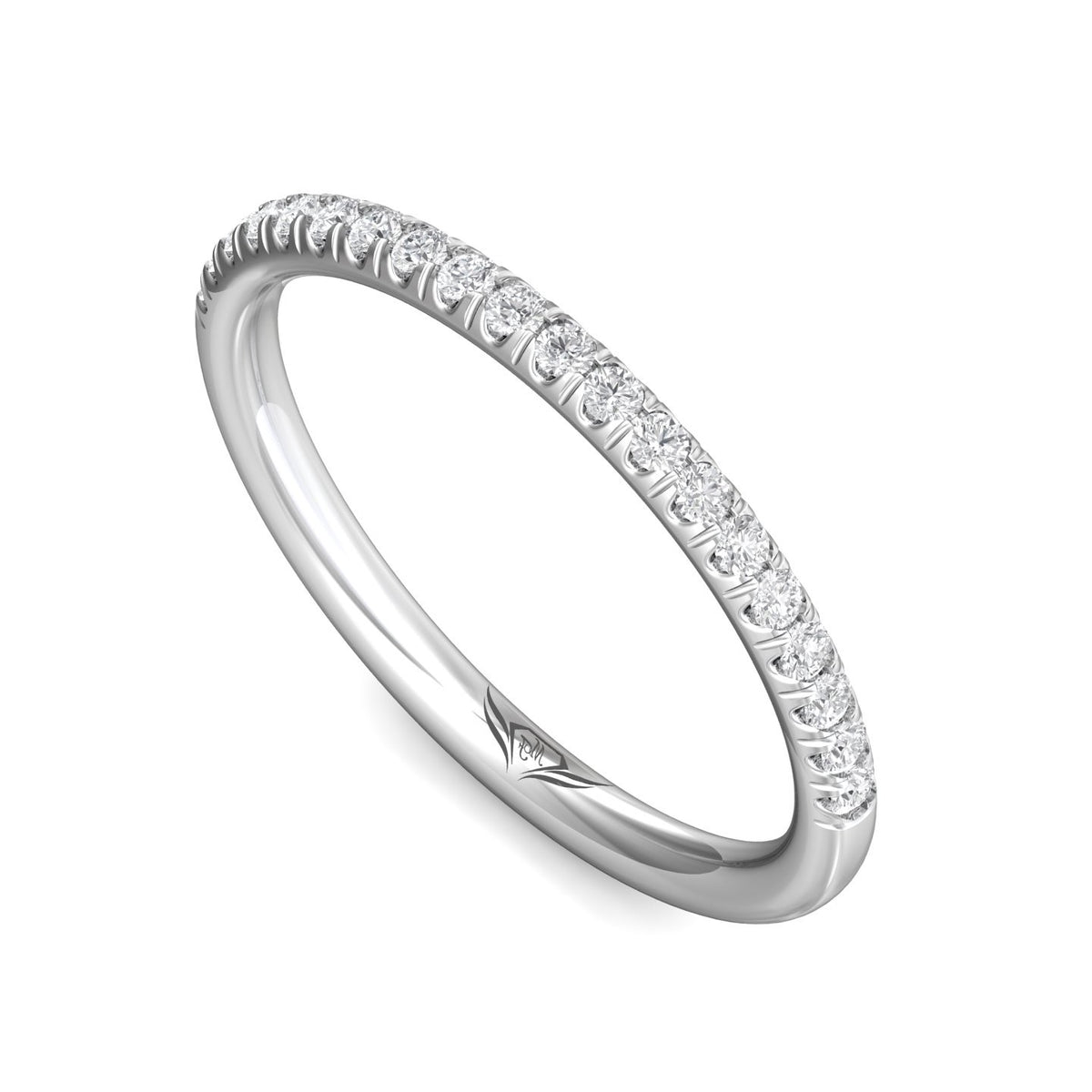 1/4ct. t.w. Round Cut Diamond Wedding Ring in 14K White Gold
