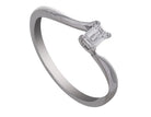 1/4ct. Emerald Cut Newborn Lab Created Diamond Promise Ring in 10K White Gold