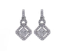 1/2ct. t.w. Diamond Drop Hoop Earrings in 14K White Gold