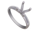 3mm Solitaire Engagement Ring in 14K White Gold