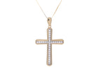 1/2ct. t.w. Diamond Cross Pendant in 10K Yellow Gold