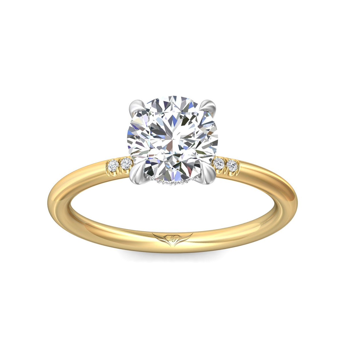 1/14ct. t.w. Diamond Engagement Ring in 14K Yellow and White Gold