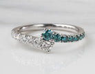 1/2ct. t.w. Blue and White Diamond Fashion Ring in 14K White Gold