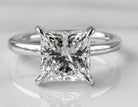 4ct. Princess Cut Newborn Lab Created Diamond Solitaire Engagement Ring in 14K White Gold