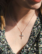 2/5ct. t.w. Diamond Reversible Cross Pendant in 14K Yellow Gold