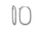 1ct. t.w. Diamond Hoop Earrings in 14K White Gold