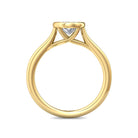 Bezel Set Solitaire Engagement Ring in 14K Yellow Gold