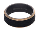 Comfort Fit Gents Wedding Ring in 14K Yellow Gold and Tantalum
