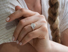 3 7/8ct. t.w. Oval Cut Newborn Lab Created Diamond Engagement Ring in 14K White Gold