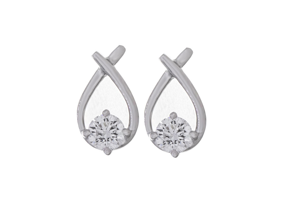 1/2ct. t.w. Newborn Lab Created Diamond Fashion Earrings in 14K White Gold