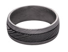 8mm Damascus Steel Wedding Ring