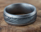 8mm Damascus Steel Wedding Ring
