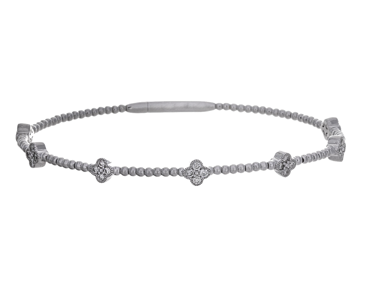 2/5ct. t.w. Diamond Bangle Bracelet in 14K White Gold