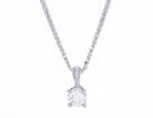 1/3ct. Solitaire Diamond Pendant in 14K White Gold